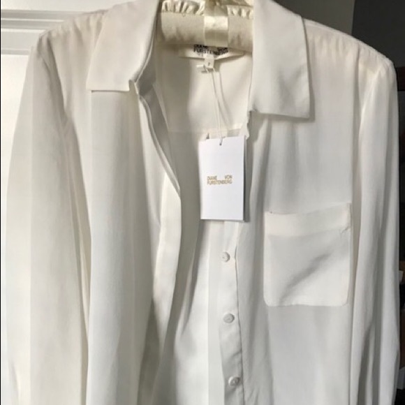 Diane Von Furstenberg Tops - DIANE VON FURSTENBERG Carter Silk Blouse, NWT